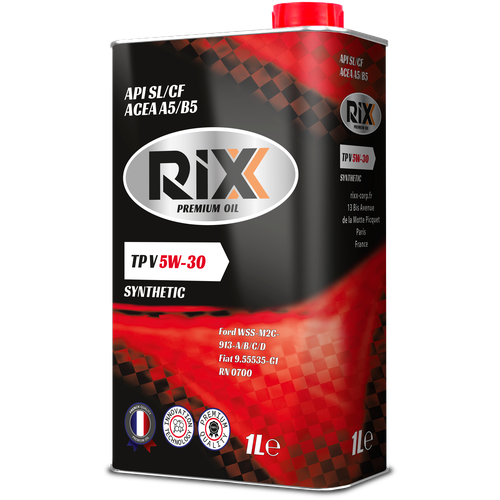 RIXX Масло Моторное Синтетическое Rixx Tp V 5w-30 1 Л. Api Sl/Cf Acea A5/B5