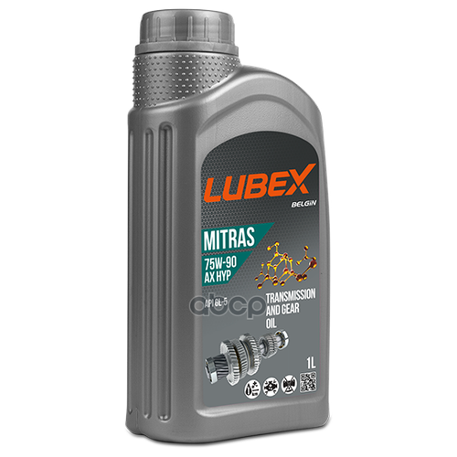 Lubex Mitras Ax Hyp 75w90 (1l)_масло Трансмиссионное! Синтapi Gl-5, Mil-L 2105 D LUBEX арт. L02008811201