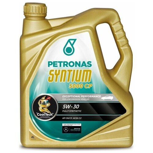 Моторное масло PETRONAS SYNTIUM 5000 CP 5W30 4 литра 70606K1YEU Синтетическое API SN, CF ACEA C2 PSA B71 2290 Renault RN 0700