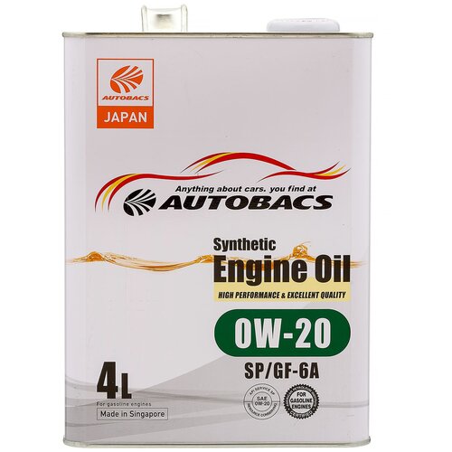 Моторное масло AUTOBACS ENGINE OIL SAE 0W20 API SP ILSAC GF-6A SYNTHETIC