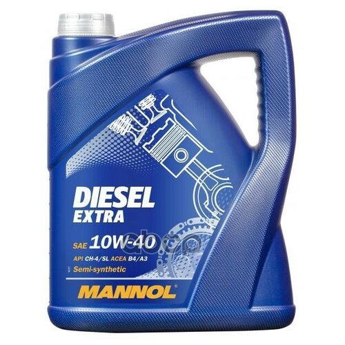 MANNOL 7504-5 Mannol Масло Моторное Полусинтетическое Diesel Extra 10w40 Ch-4/Sl 5л. Vw-Norm 505.0/502.00/501 01/500 00,Mb 229.3