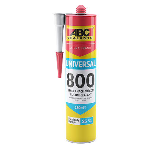ABC 800 Universal, Герметик силиконовый универсальный, 280 мл, белый