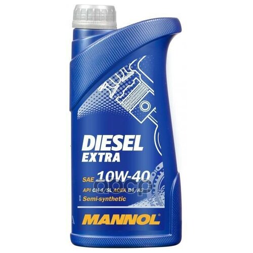MANNOL 7504-1 Mannol Масло Моторное Полусинтетическое Diesel Extra 10w40 Ch-4/Sl 1л. Vw-Norm 505.0/502.00/501 01/500 00,Mb 229.3
