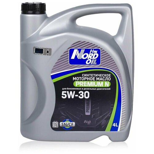NORD OIL Масло Моторное Синтетическое Nord Oil Premium N 5w-30 Sn/Cf, 4 Л. (Api Sn/Cf, Acea С3, Acea A5/B5; Ford Wss-M2c913...