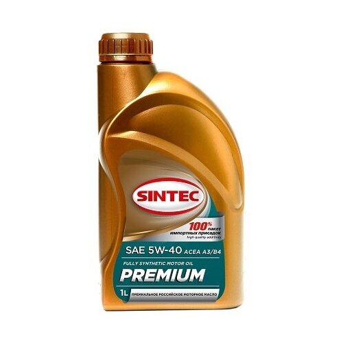 Синтетическое моторное масло SINTEC Premium SAE 5W-40 ACEA A3/B4, 1л