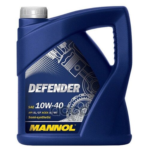 7507-4 MANNOL DEFENDER 10W40 4 л. Полусинтетическое моторное масло 10W-40 MANNOL MN7507-4