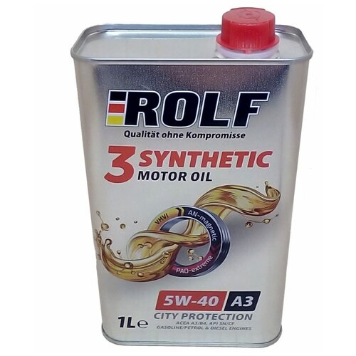 ROLF Моторное масло Rolf 3-Synthetic 5W-40 A3/B4 4л синтетическое 322731