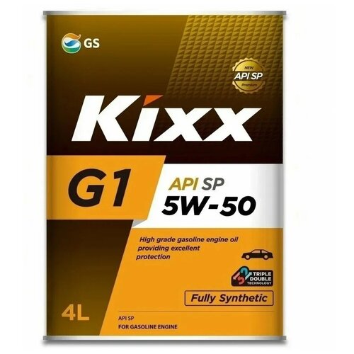 Синтетическое моторное масло Kixx G1 5W-50 SP, 4 л