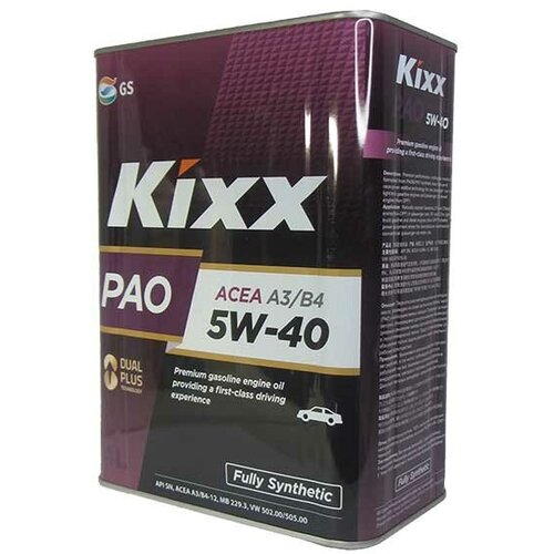 Масло моторное Kixx PAO A3/B4 5W-40 4 л синт.