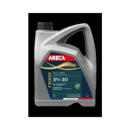 ARECA 010103 "ARECA F 5000 5W30 (5L)_масло моторное! синт.\ ACEA A5/B5, API SL/CF, FORD WSS M2C913-D ; RN 0700"