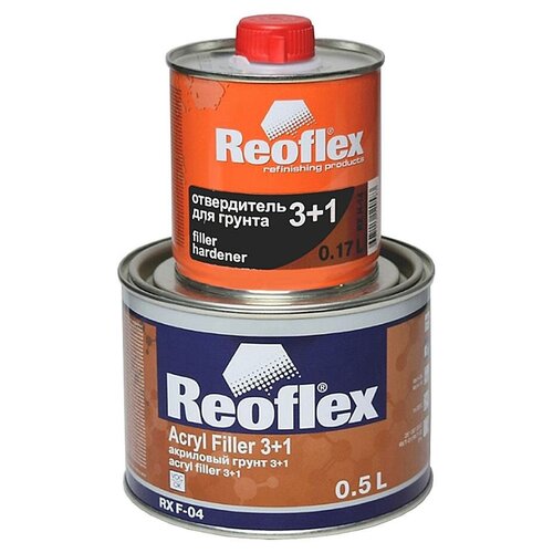 REOFLEX RX F-04 3+1 Acryl Filler Акриловый грунт (черный) 0,5 л. с отвердителем 0,17 л.