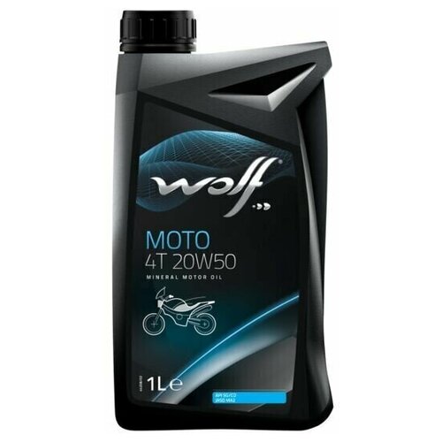Масло моторное, Wolf MOTO 4T 20W50 1L