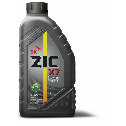 Масло ZIC 10W40 X7 Diesel Cl-4 синтетическое 1 литр (Аналог ZIC 5000 10/40)