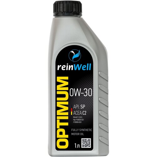 4947 ReinWell Синтетическое моторное масло 0W-30 API SP, ACEA C2 (1л)