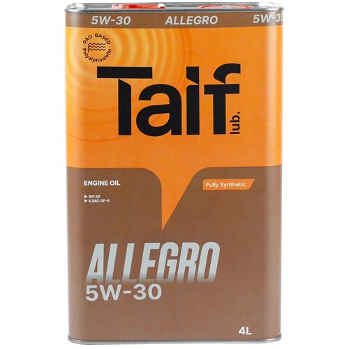 Масло моторное TAIF ALLEGRO 5W-30 SP, GF-6 1 литр