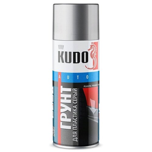 Грунт-эмаль KUDO для пластика серый 520 мл