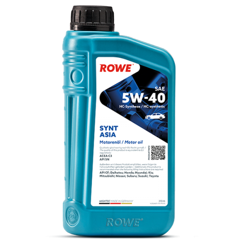 Моторное масло Rowe HIGHTEC SYNT ASIA SAE 5W-40 NEW, 1л