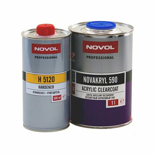 NOVOL Novakryl SR 590 Acrylic Clearcoat Лак акриловый автомобильный 1 л. с отвердителем 0,5 л.