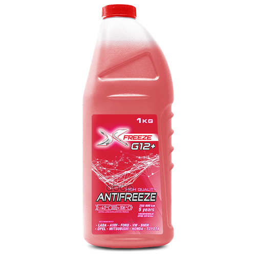 Антифриз X-Freeze Antifreeze G12+ Готовый -40c Красный 1 Кг 430140008 X-FREEZE арт. 430140008