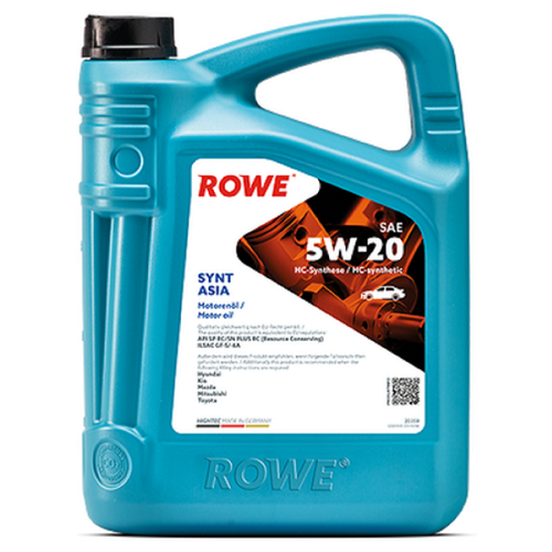 Моторное масло ROWE HIGHTEC SYNT ASIA SAE 5W-20 5л