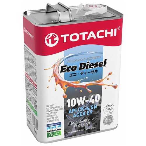 Моторное масло TOTACHI Eco Diesel, 10W-40, 1л, полусинтетическое [e1301]
