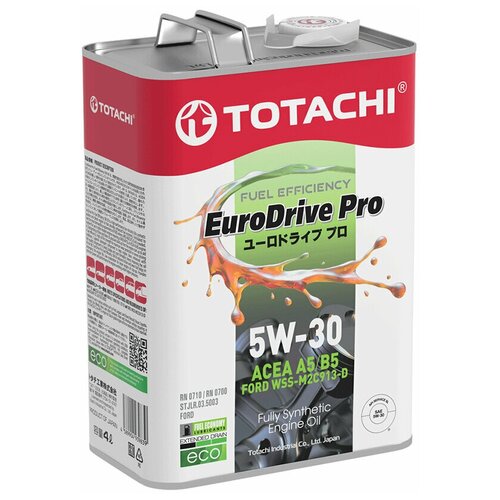 Моторное масло Totachi EURODRIVE PRO FE Fully Synthetic 5W-30 API SL, ACEA A5/B5 4L E7904