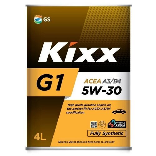 Моторное масло Kixx G1 A3/B4 5W-40 синтетическое 1 л