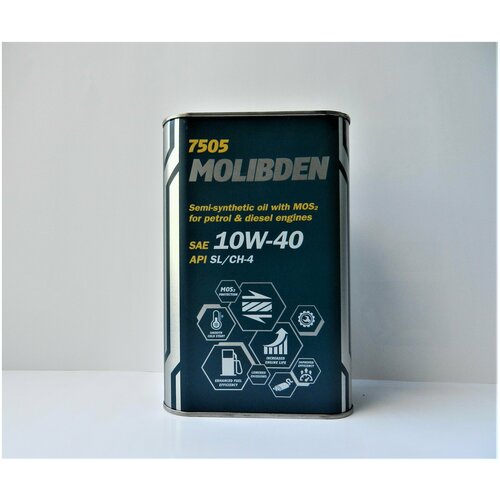 Масло моторное MANNOL Molibden 10W40 п/синтет. (SL/GF) 1л.