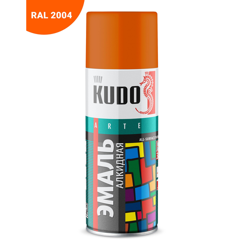 KUDO KU-1019 эмаль универсальная оранжевая 520 мл\