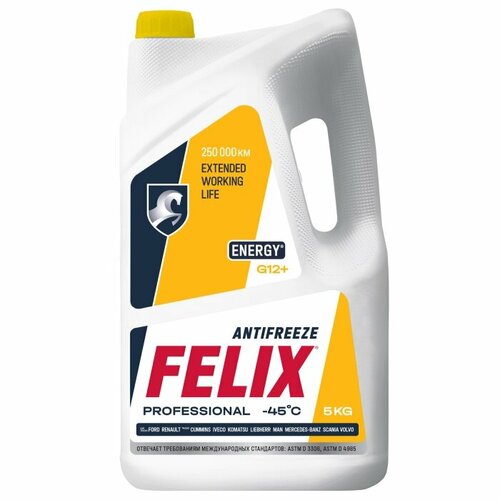 Антифриз Felix Energy G12+ 5 кг желтый