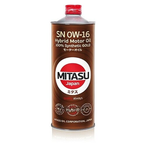 MITASU Mitasu 0w16 1l Масло Моторное Gold Hybrid Sn/ Api Sn 100% Synthetic