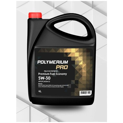 Синтетическое моторное масло POLYMERIUM PRO 5W-30 C2 SN, 4 литра