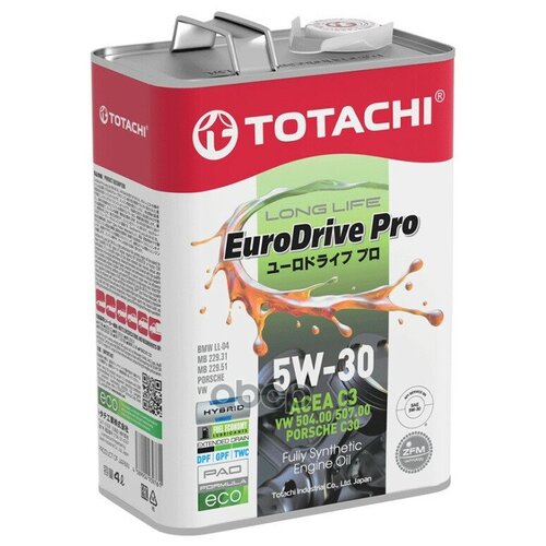 TOTACHI Totachi Eurodrive Pro Ll Fully Synthetic 5w-30 Api Sn, Acea C3 4л
