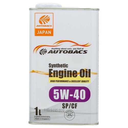 Autobacs synthetic 5w-40 spcf масло моторное синтетическое 1l, AUTOBACS A00032431 (1 шт.)