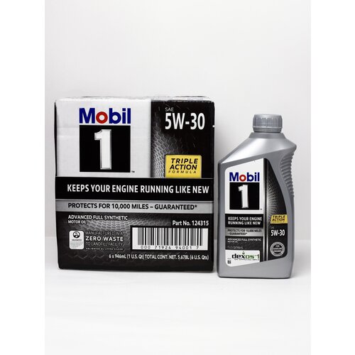 Синтетическое моторное масло Mobil 1 5W-30 0,946 л США