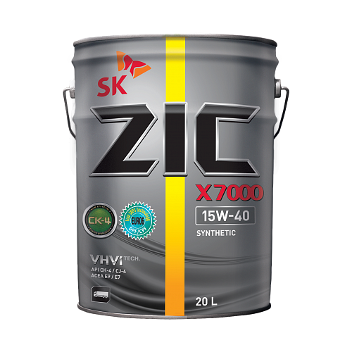 Моторное масло ZIC X7000 CK-4 15W40 синтетическое 20л
