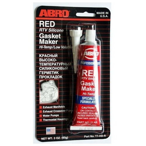 ABRO Герметик прокладок высокотемпературный (красный) 85 гр 11ABCHRWS