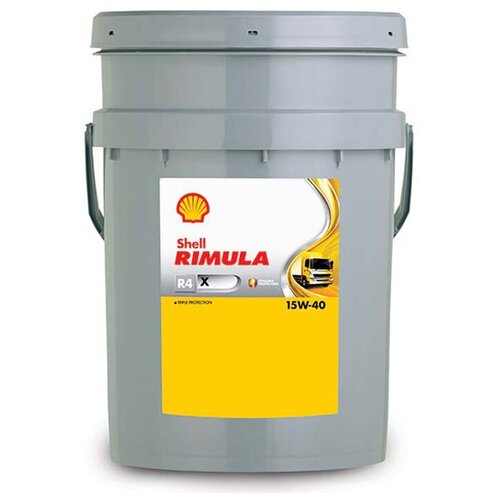 Shell 550036840 Масло моторное минеральное 20л - Rimula R4 X 15W40 (E3/E5/E7, SL/CF, CI-4) Shell 550036840