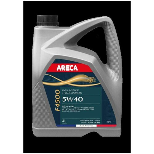 ARECA F4500 ESSENCE 5W40 (4L)_масло мот!синт.\ACEA A3/B4,API SN/CF,VW502/505,MB229.3/226.5,JASO MA2 ARECA 051519 | цена за 1 шт | минимальный заказ 1