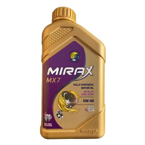 Моторное масло MIRAX MX7 5W-40 API SL/CF ACEA A3/B4 1 л 607024