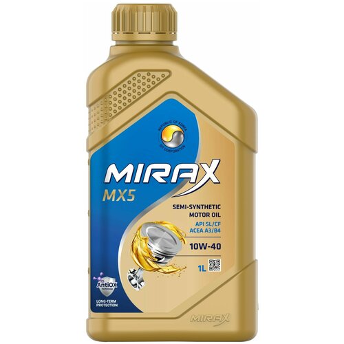 MIRAX MX5 SAE 10W-40 API SL/CF, ACEA A3/B4