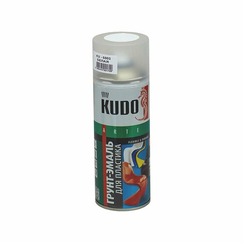 KUDO KU-6002 Грунт-эмаль для пластика (черный) аэрозоль 520 мл.