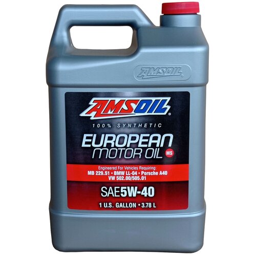 Моторное масло AMSOIL 100% Synthetic European Motor Oil MS SAE 5W-40 (3,78л)