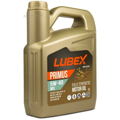LUBEX L034-1325-0405 Масло моторное PRIMUS MV 5W-40 CF/SN A3/B4 (5л) 1шт