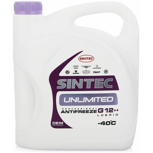 Антифриз Sintec Unlimited красно-фиолетовый, 5 л