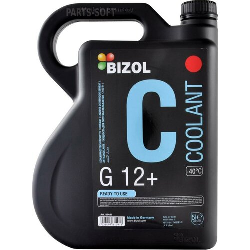 BIZOL 81491 Антифриз Coolant G12+ (-40) (5л) 1шт