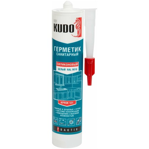 Герметик санитарный силиконовый Kudo 260 мл цвет белый