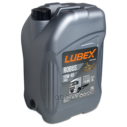 LUBEX Lubex Robus Pro 10w40 (20l)_масло Мот! Синтapi Ch-4/Ci-4/Sl, Acea A3/B4/E7, Man M 3275-1, Mb 228.3