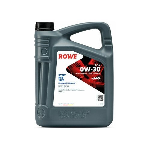 синтетическое моторное масло ROWE HIGHTEC SYNT RSB 12FE SAE 0W30 5л.