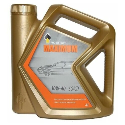 Роснефть Maximum 10W-40 (рнпк) SG/CD моторное масло п/синт. кан. 4 л Роснефть 40814342